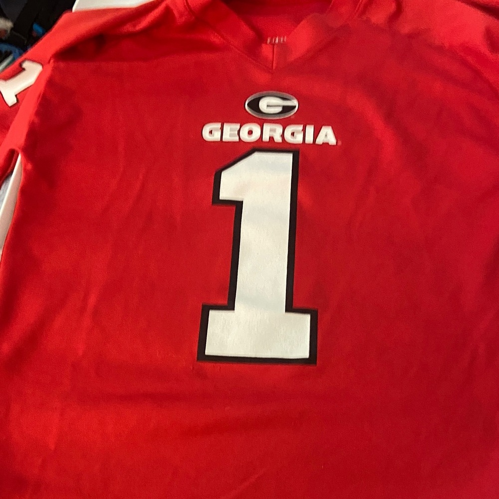 Kids' Red #1 Georgia UGA Football Jersey size Medium